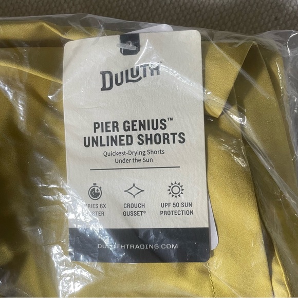 Duluth Trading Pier Genius Unlined Yellow Men's Shorts 9” Xlarge - Picture 3 of 11